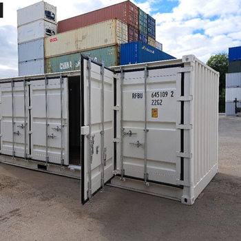 20 Fuß Open Side One Way Lagercontainer RAL 9010