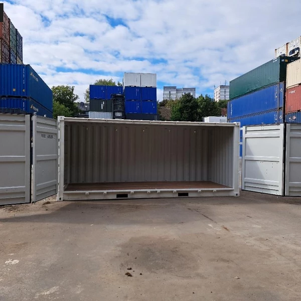 20 Fuß Open Side One Way Lagercontainer RAL 9010