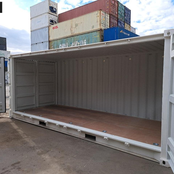 20 Fuß Open Side One Way Lagercontainer RAL 9010