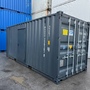 20 Fuß Lagercontainer mit Personentür One Way RAL 7016
