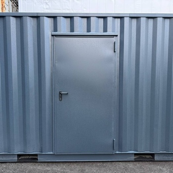 20 Fuß Lagercontainer mit Personentür One Way RAL 7016