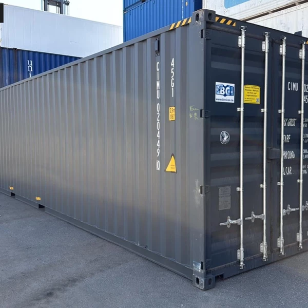 40 Fuß High Cube Lagercontainer, One Way RAL 7012 Bj. 2025