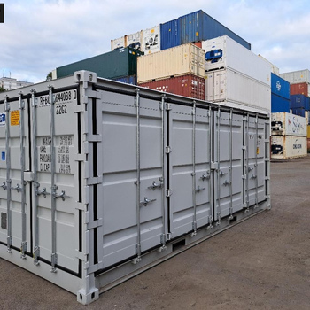 20 Fuß Open Side One Way Lagercontainer RAL 7035