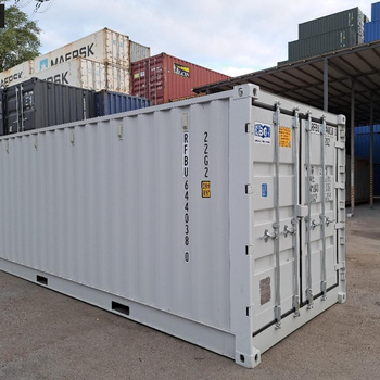 20 Fuß Open Side One Way Lagercontainer RAL 7035