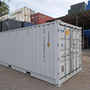 20 Fuß Open Side One Way Lagercontainer RAL 7035