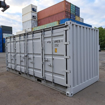 20 Fuß Open Side One Way Lagercontainer RAL 7035