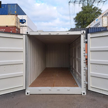 20 Fuß Open Side One Way Lagercontainer RAL 7035