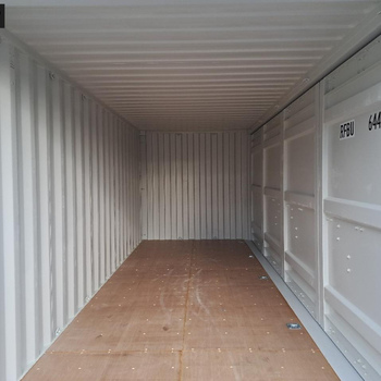 20 Fuß Open Side One Way Lagercontainer RAL 7035