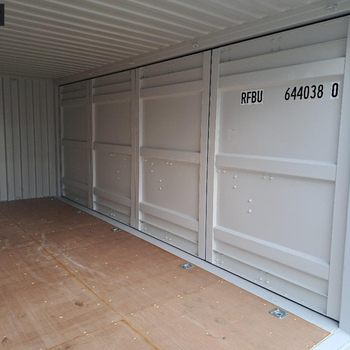 20 Fuß Open Side One Way Lagercontainer RAL 7035