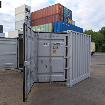 20 Fuß Open Side One Way Lagercontainer RAL 7035