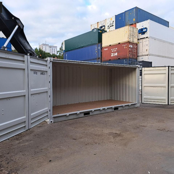 20 Fuß Open Side One Way Lagercontainer RAL 7035