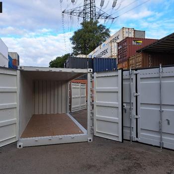 20 Fuß Open Side One Way Lagercontainer RAL 7035