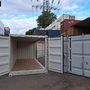 20 Fuß Open Side One Way Lagercontainer RAL 7035