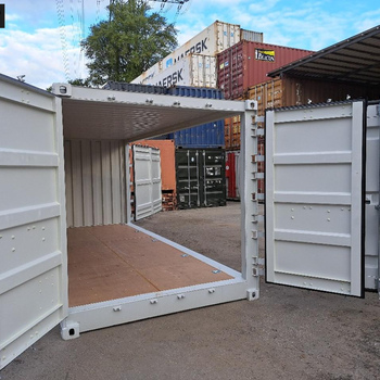 20 Fuß Open Side One Way Lagercontainer RAL 7035