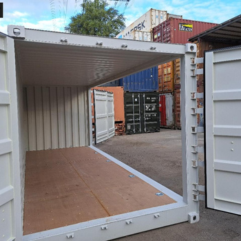 20 Fuß Open Side One Way Lagercontainer RAL 7035
