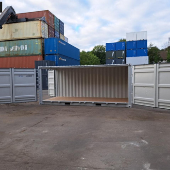 20 Fuß Open Side One Way Lagercontainer RAL 7035