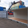 20 Fuß Open Side One Way Lagercontainer RAL 7035