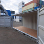 20 Fuß Open Side One Way Lagercontainer RAL 7035
