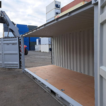 20 Fuß Open Side One Way Lagercontainer RAL 7035