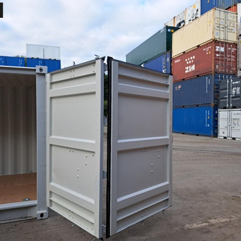 20 Fuß Open Side One Way Lagercontainer RAL 7035
