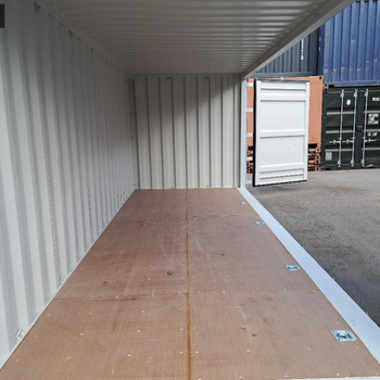 20 Fuß Open Side One Way Lagercontainer RAL 7035
