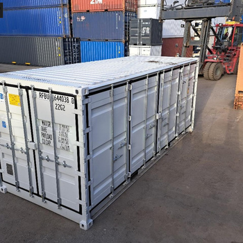 20 Fuß Open Side One Way Lagercontainer RAL 7035