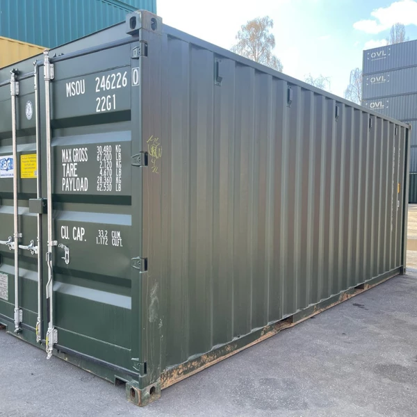 20 Fuß Seecontainer / Lagercontainer One Way RAL 6007