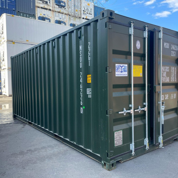 20 Fuß Seecontainer / Lagercontainer One Way RAL 6007