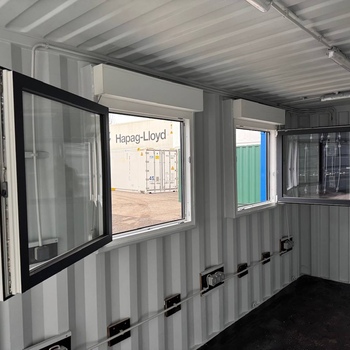 20 Fuß Lagercontainer ONE WAY mit Fenster und Personentür