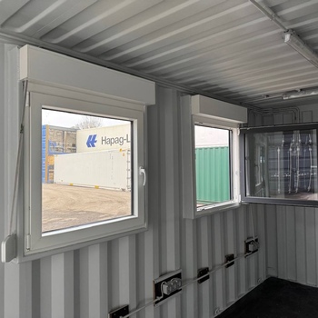 20 Fuß Lagercontainer ONE WAY mit Fenster und Personentür